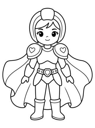 Armadura Futurista com Capa para colorir Desenho de Armadura Futurista com Capa para colorir e imprimir grátis