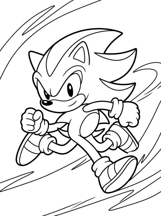 Shadow Correndo Rápido para colorir Desenho de Shadow Correndo Rápido para colorir e imprimir grátis