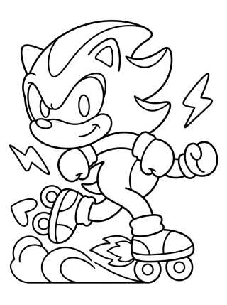 Shadow Correndo Super Rápido para colorir Desenho de Shadow Correndo Super Rápido para colorir e imprimir grátis