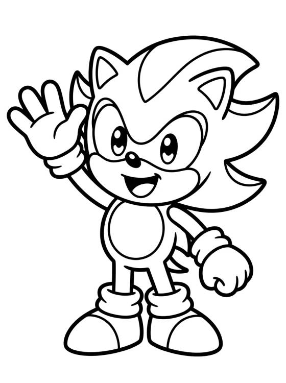 Shadow Sorrindo estilo Kawaii para colorir Desenho de Shadow Sorrindo estilo Kawaii para colorir e imprimir grátis