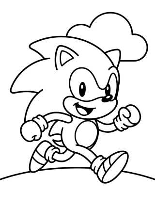 Sonic Fofo Correndo para colorir Desenho de Sonic Fofo Correndo para colorir e imprimir grátis