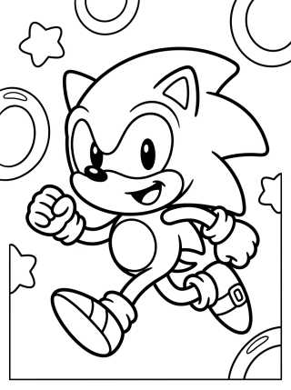 Sonic Kawaii Correndo para colorir Desenho de Sonic Kawaii Correndo para colorir e imprimir grátis