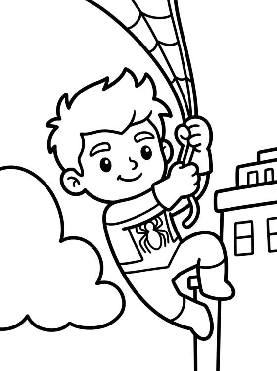 Super-Herói Soltando Teias para colorir Desenho de Super-Herói Soltando Teias para colorir e imprimir grátis