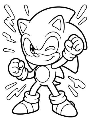 Super Sonic Chibi em Pose Poderosa para colorir Desenho de Super Sonic Chibi em Pose Poderosa para colorir e imprimir grátis