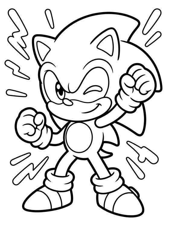 Super Sonic Chibi em Pose Poderosa para colorir Desenho de Super Sonic Chibi em Pose Poderosa para colorir e imprimir grátis