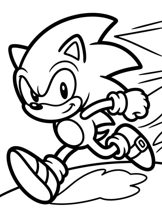 Super Sonic Correndo Muito Rápido para colorir Desenho de Super Sonic Correndo Muito Rápido para colorir e imprimir grátis