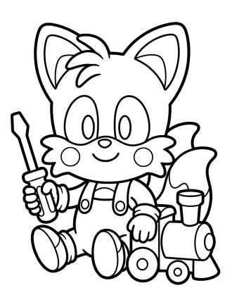 Tails Inventor Fofo para colorir Desenho de Tails Inventor Fofo para colorir e imprimir grátis