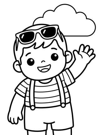 Tito Sorrindo com Óculos Escuros para colorir Desenho de Tito Sorrindo com Óculos Escuros para colorir e imprimir grátis
