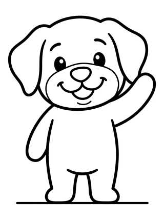 Tito Sorrindo e Acenando Alegremente para colorir Desenho de Tito Sorrindo e Acenando Alegremente para colorir e imprimir grátis