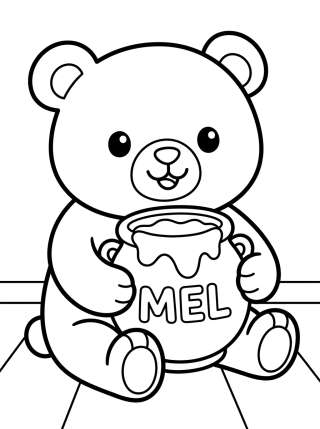 Coleção de desenhos para colorir: Ursinho Bobbie para Colorir