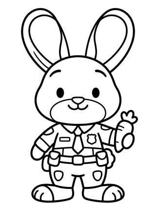 Judy Hopps Policial Fofinha para colorir Desenho de Judy Hopps Policial Fofinha para colorir e imprimir grátis