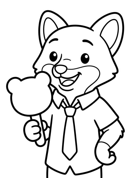 Nick Wilde a Raposa Amiga para colorir Desenho de Nick Wilde a Raposa Amiga para colorir e imprimir grátis