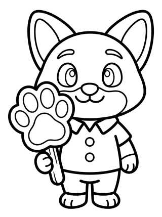 Nick Wilde com Picolé para colorir Desenho de Nick Wilde com Picolé para colorir e imprimir grátis
