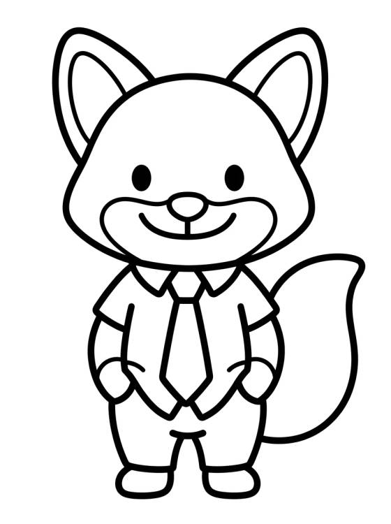 Nick Wilde Sorridente para colorir Desenho de Nick Wilde Sorridente para colorir e imprimir grátis
